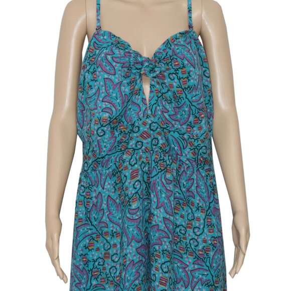 Anthropologie The Nixie Floral Romper Printed Smocked Tie Tube Plus Size 3X - Picture 5 of 9